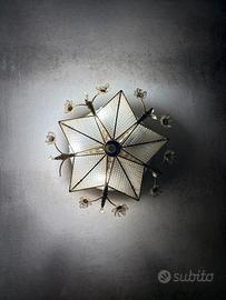 Lampadario plafoniera vintage a stella anni 60/70