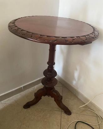 Tavolino antico da vino vittoriano legno