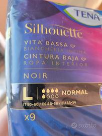 Panni tena silhouette a vita bassa nero