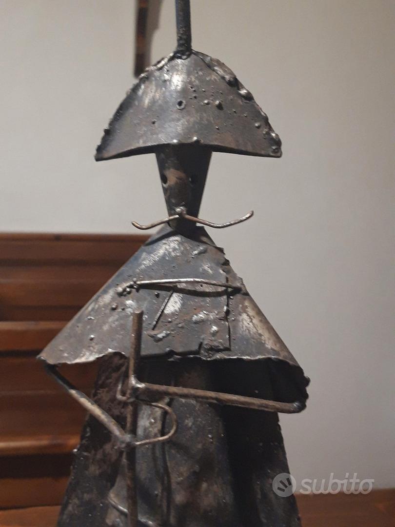 Appendiabiti A Muro 3 Posti Foglie In Ferro Battuto Colori Ferro: Rosso - Foto 5