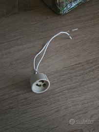 10 pz portalampada ip 20 in ceramica gu10