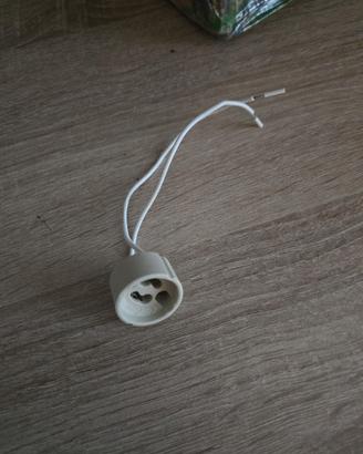 10 pz portalampada ip 20 in ceramica gu10