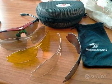 Occhiali sportivi Robesbon con 5 vetri intercambia