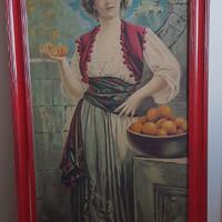 Tela d'epoca Art Nouveau di G. Guerzoni 1920/30
