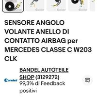 Sensore angolo sterzo per Mercedes classe C -CLK