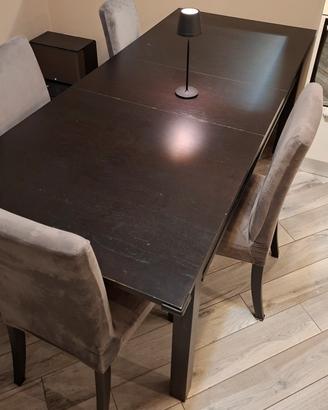 tavolo allungabile Ikea Bjursta e 4 sedie