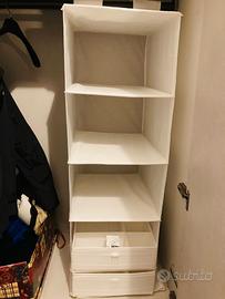 Organizer da appendere con cassetti