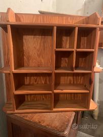 Libreria anni 50 pino rosso