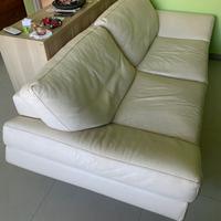 Divano 3 posti  pelle bianco
