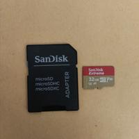 Micro SD SanDisk Extreme da 32GB con adattatore