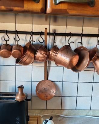 Utensili da cucina in rame 