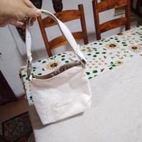 borsetta bianca coccinelle in tessuto 