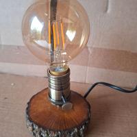 Portaampada stile vintage in legno