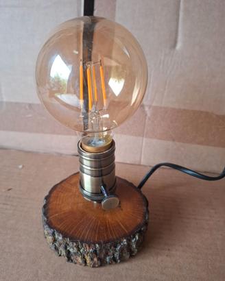 Portaampada stile vintage in legno