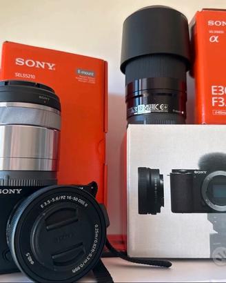 Sony alpha zve10 zve-10 kit con obiettivi nuovo