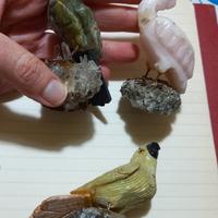 3 Soprammobili Uccellini in pietra dura 