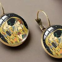 orecchini traversine il bacio di klimt
