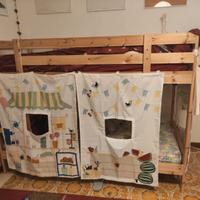 Letto a castello Mydal Ikea con due materassi