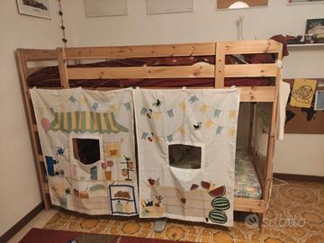 Letto a castello Mydal Ikea con due materassi