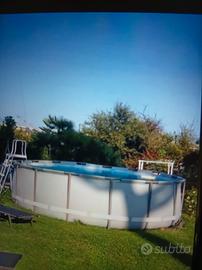 piscina fuori terra 475 ovale con accessori 