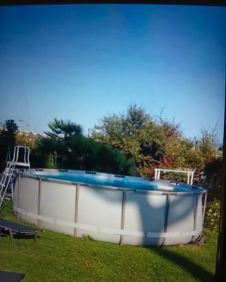 piscina fuori terra 475 ovale con accessori 