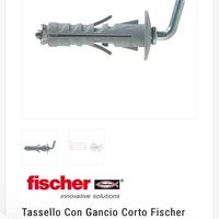 Tassello con gancio corto fischer sb9/8