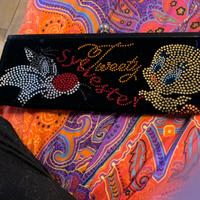 Pochette piatta velluto nera Braccialini