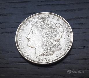 ARGENTO dollaro USA MORGAN 1921  frattura _LEGGI