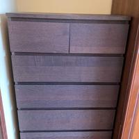 MALM Cassettiera con 6 cassetti, marrone,80x123 cm