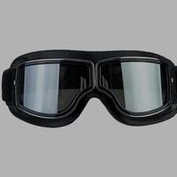 Occhiali da moto neri a specchio