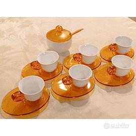 Set di 6 tazzine da caffè con zuccheriera