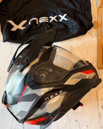 Casco integrale Nexx x.wed3 grigio rosso opaco