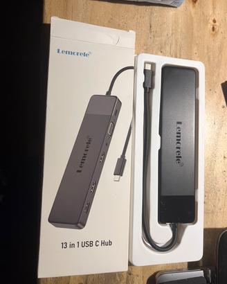 HUB 13 in 1 USB C Lemorele TC200 garanzia 2 anniOK