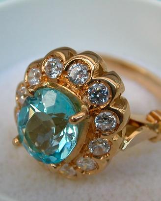 Anello stile antico - margherita - 18k 750