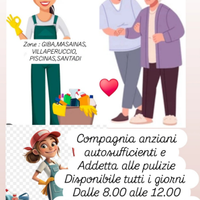 Addetta alle pulizie e compagnia anziani