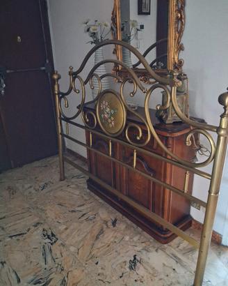 letto in ottone  bagno d'oro 