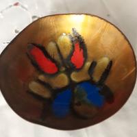 ciotola" laurana" rame d'arte smaltata 