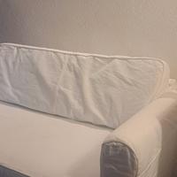 Divano 2 posti doppio rivestimento, bianco e beige