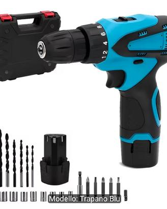 🛠️ Trapano Avvitatore a Batteria Ricaricabile