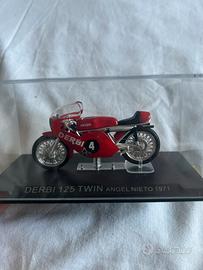 Modellino Moto Derbi 125 Twin Angel Nieto 1971