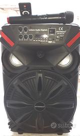 Cassa audio digitale con microfono e telecomando 