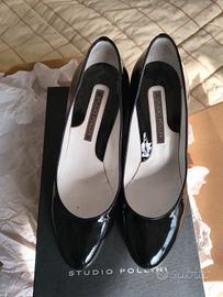 decolté vernice nera Pollini tg 38