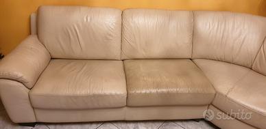 Divano letto 5 posti Chateau d'Ax in vera pelle