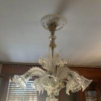 Lampadari vetro Murano vintage con applique