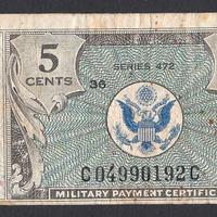 Biglietto da 5 cents M.P.C.-U.S.A. del 1947
