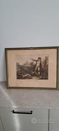 Stampa  La chasse du lievre - con cornice