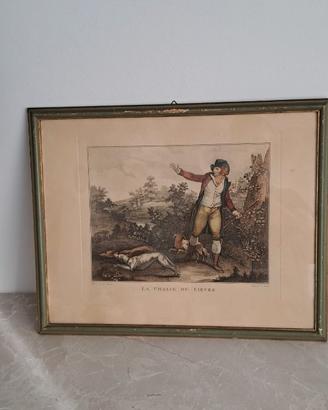 Stampa  La chasse du lievre - con cornice