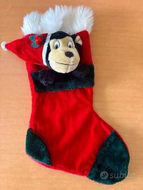 Calza di Natale con peluche scimmia NUOVA