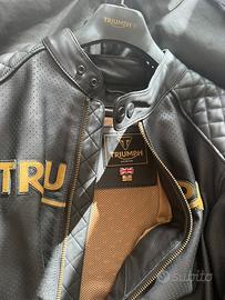 Giubbotto moto Triumph pelle