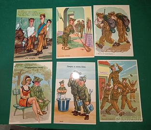cartoline umoristiche Militare lotto 